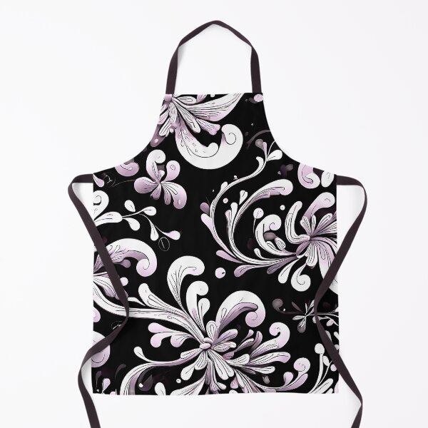 Item preview, Mystic Swirls pattern with intricate, lace-like swirls in monochrome black and white designed and sold by Tchoice.