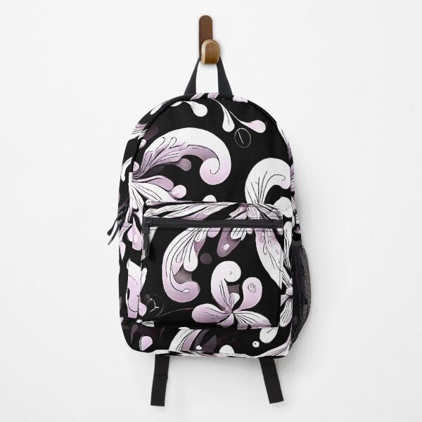 Item preview, Mystic Swirls pattern with intricate, lace-like swirls in monochrome black and white designed and sold by Tchoice.