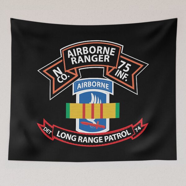Item preview, SSI - Vietnam - N Co 75th Ranger - 173rd Airborne Brigade - VN Ribbon - LRSD X 300 designed and sold by Military Insignia Products.