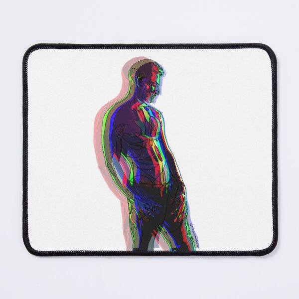 Item preview, Man in Technicolor Hand-Drawn Digital Design designed and sold by TheTwistedMason.