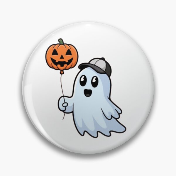 Item preview, Ghost with Pumpkin Balloon designed and sold by FugitiveLJ27.