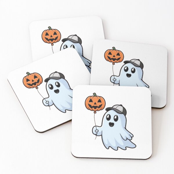 Item preview, Ghost with Pumpkin Balloon designed and sold by FugitiveLJ27.