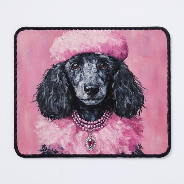 Item preview, Fancy Pink French Poodle Fashion Pet Portrait designed and sold by Creative Brat Design Studio.