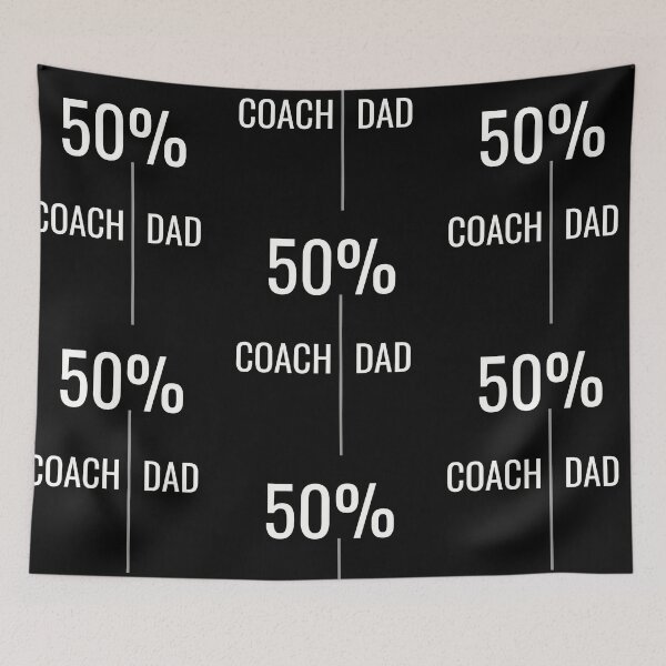 Item preview, Half coach, half dad, funny dad coach designed and sold by Merchattack.