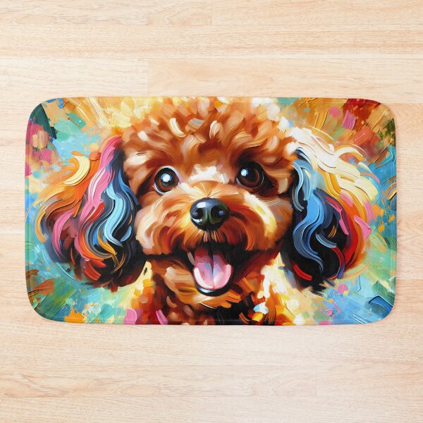 Artikelvorschau, Miniatur Pudel Hund Acryl Druck Haustier Portrait Hundeliebhaber entworfen und verkauft von Puppy Puzzles Plus.