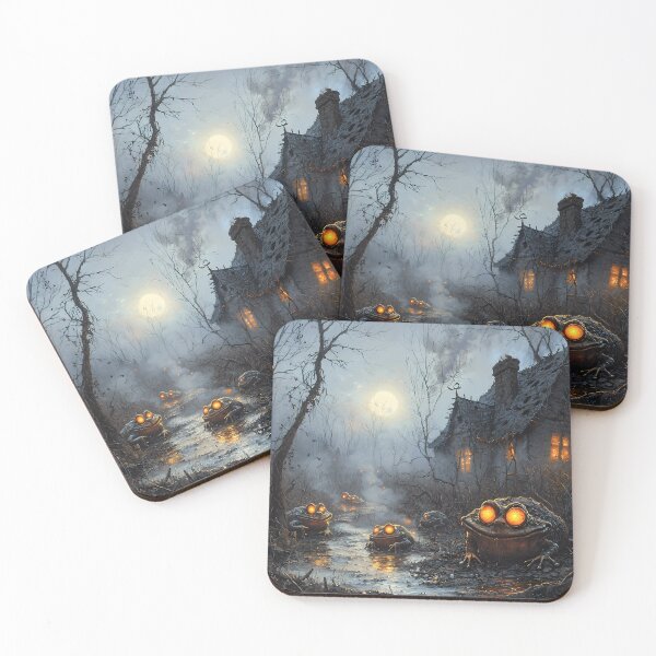 Item preview, HalloweenCore Glowing Frogs in Haunted Swamp designed and sold by Matt's Artificial Nature.