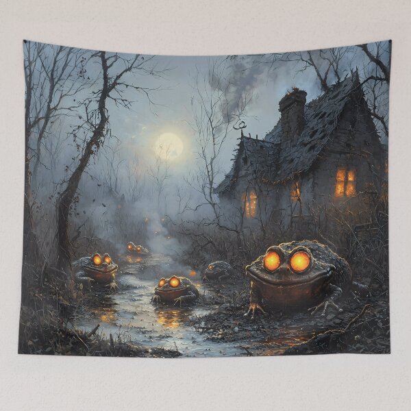 Item preview, HalloweenCore Glowing Frogs in Haunted Swamp designed and sold by Matt's Artificial Nature.