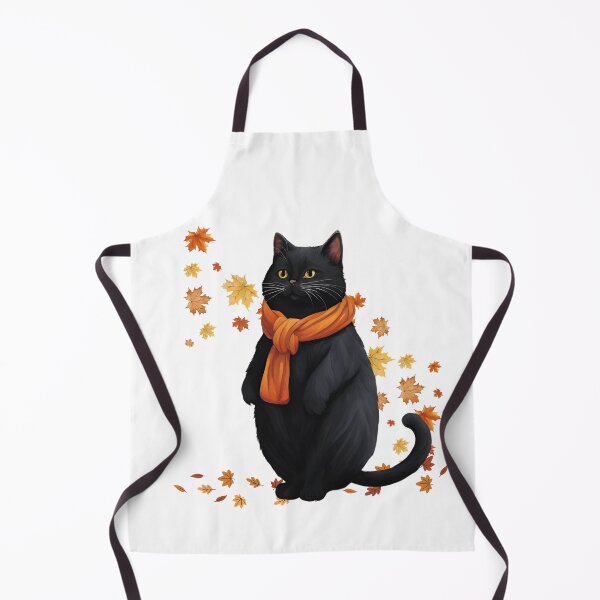 Item preview, Chonky Black Cat with scarf ready for autumn designed and sold by Cyrensea.