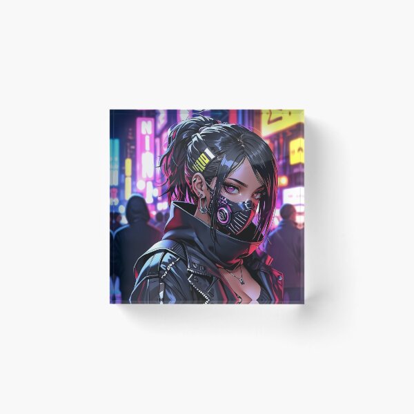 Item preview, Anime Posters Street Rebel Anime Girl Portrait Canvas Metal Print Poster Art Board designed and sold by RecortShirt.