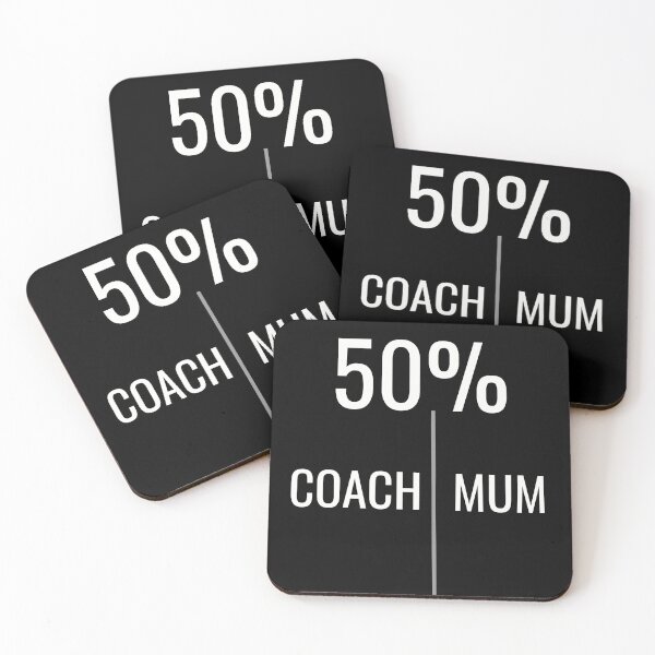 Item preview, Half coach, half mom, funny coach mum designed and sold by Merchattack.