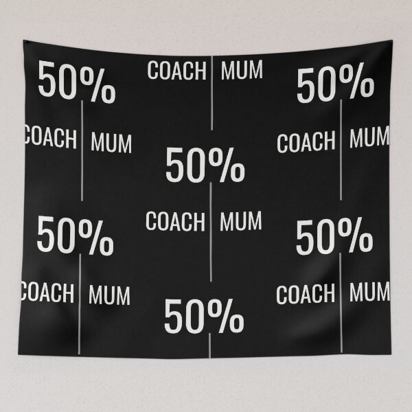 Item preview, Half coach, half mom, funny coach mum designed and sold by Merchattack.