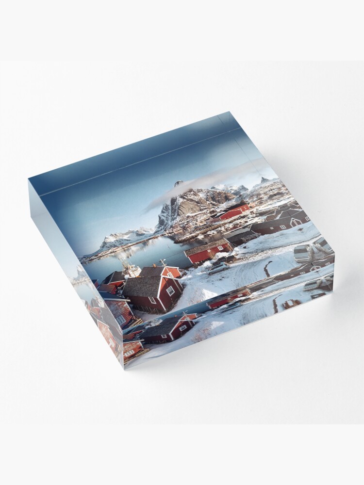Alternate view of reine at lofoten Acrylic Block