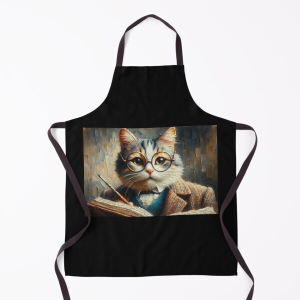 Item preview, Adorable Kitty Artist: Cat with Paintbrush and Glasses Pose designed and sold by mustardseed-410.
