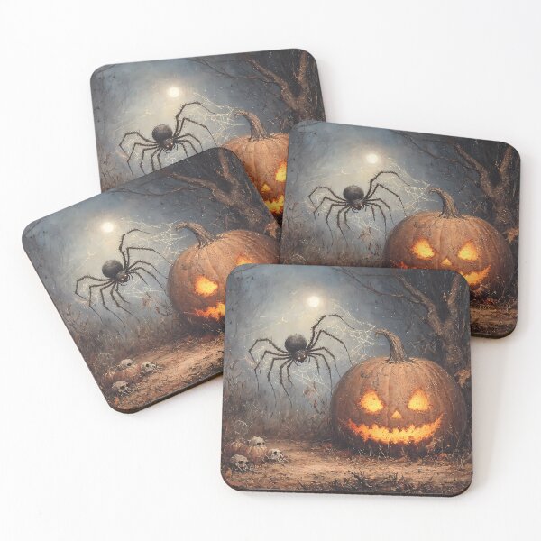Item preview, HalloweenCore Spider and Jack-O-Lantern in Haunted Forest designed and sold by Matt's Artificial Nature.