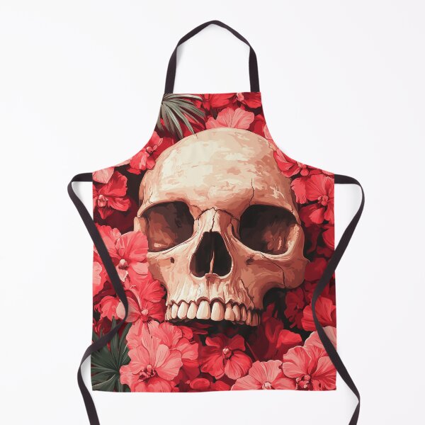 Item preview, Skull surrounded by flowers designed and sold by valerko26.