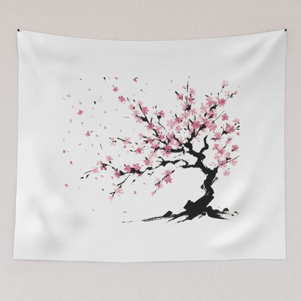 Item preview, Sakura Bloom in Japanese Ink Art designed and sold by goodday Japan.