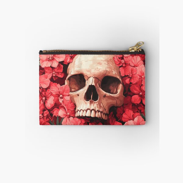 Item preview, Skull surrounded by flowers designed and sold by valerko26.
