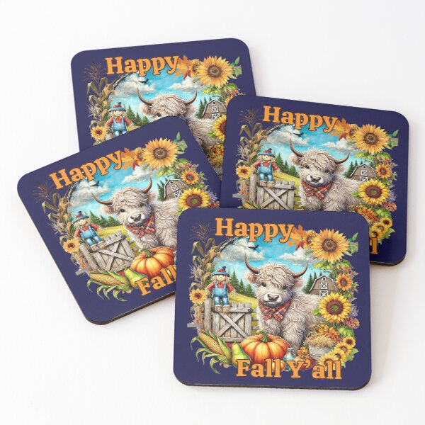 Item preview, Happy Fall Highlander designed and sold by critterpatchusa.