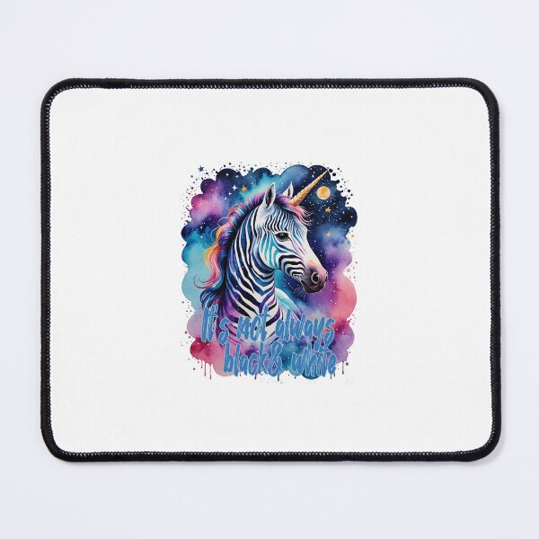 Item preview, Rainbow Galaxy Unicorn Zebra not always black white designed and sold by Zencookie.