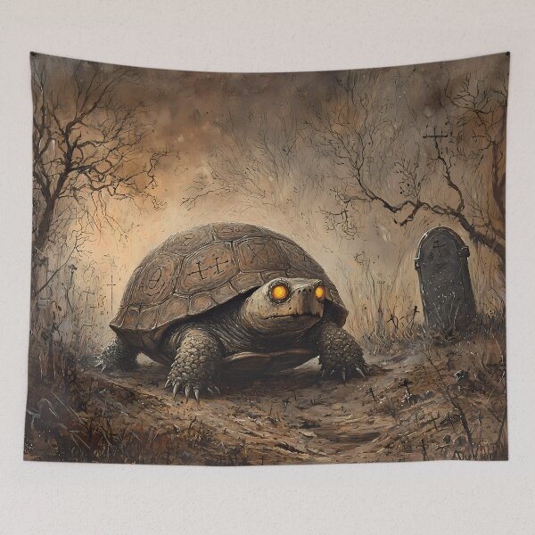Item preview, HalloweenCore Snapping Turtle in Abandoned Graveyard designed and sold by Matt's Artificial Nature.