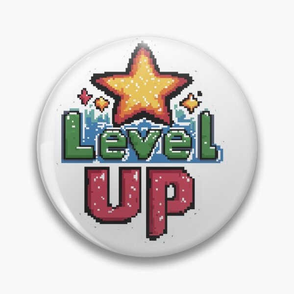 Item preview, Pixel Art Level Up Gaming Sticker designed and sold by Liseri.