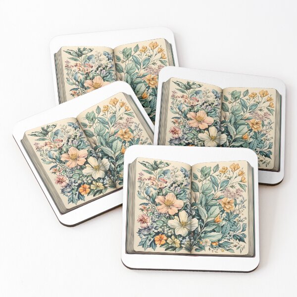 Item preview, An Open Book with Blooming Flowers - Literary Magic and Nature-Inspired Art designed and sold by ArtfullyJua.