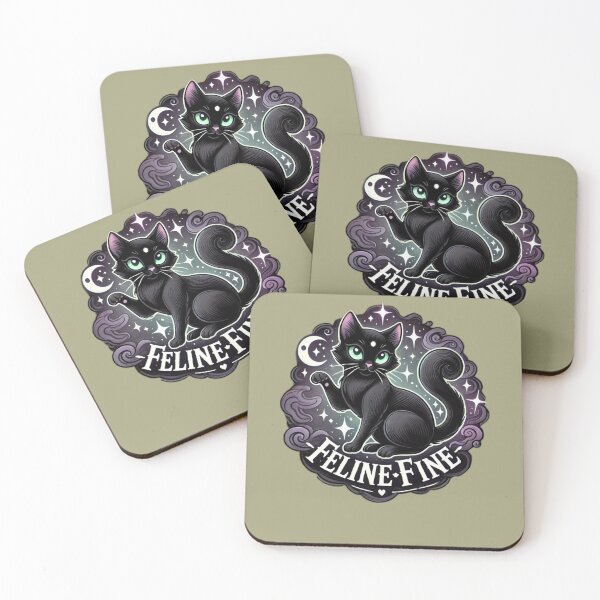 Item preview, Mystical Black Cat | Feline Fine Halloween Design designed and sold by CreationbyNiki.