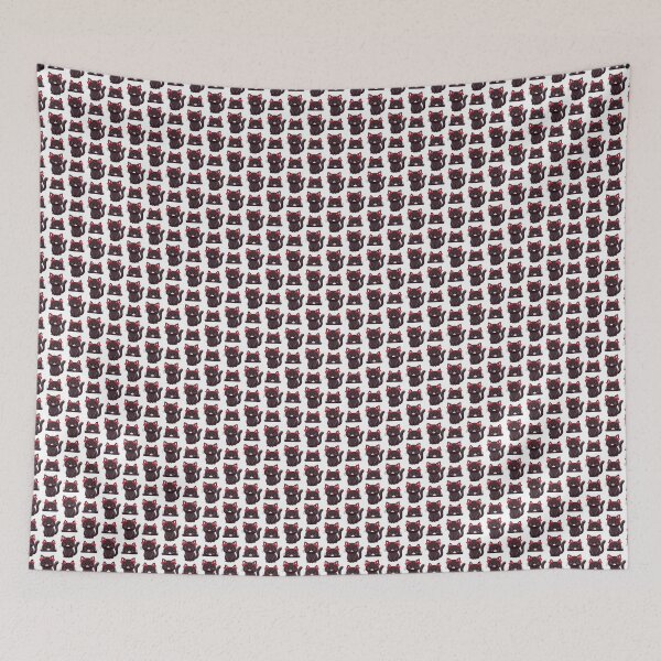 Item preview, Seamless black cat pattern designed and sold by brandingpro.
