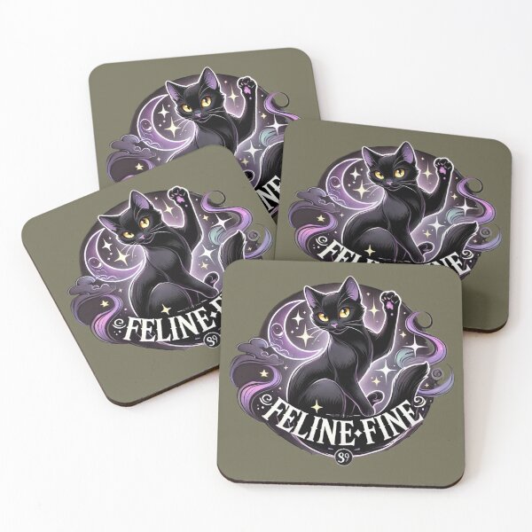 Item preview, Mystical Black Cat | Feline Fine Halloween Design designed and sold by CreationbyNiki.