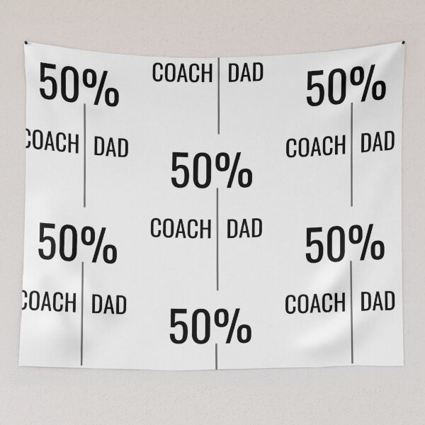 Item preview, Half coach, half dad, funny dad coach designed and sold by Merchattack.