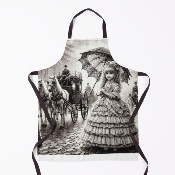 Item preview, Victorian Lady with Umbrella and Horse-Drawn Carriage designed and sold by freackly.