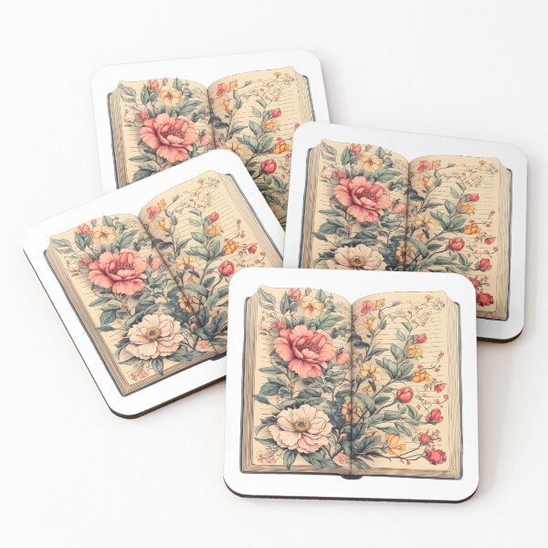 Item preview, Open Book with Blooming Flowers - Literary Magic and Nature-Inspired Art designed and sold by ArtfullyJua.