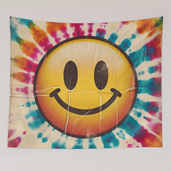 Item preview, Retro Tie Dye Smiley Face 2 designed and sold by BassHeadMomma.