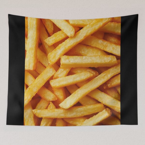 Item preview, Golden, crispy French fries piled high, capturing the essence of a classic comfort food served as a side dish. designed and sold by Jerhus.