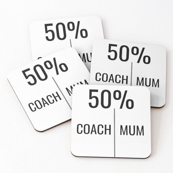 Item preview, Half coach, half mom, funny coach mum designed and sold by Merchattack.
