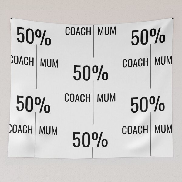Item preview, Half coach, half mom, funny coach mum designed and sold by Merchattack.
