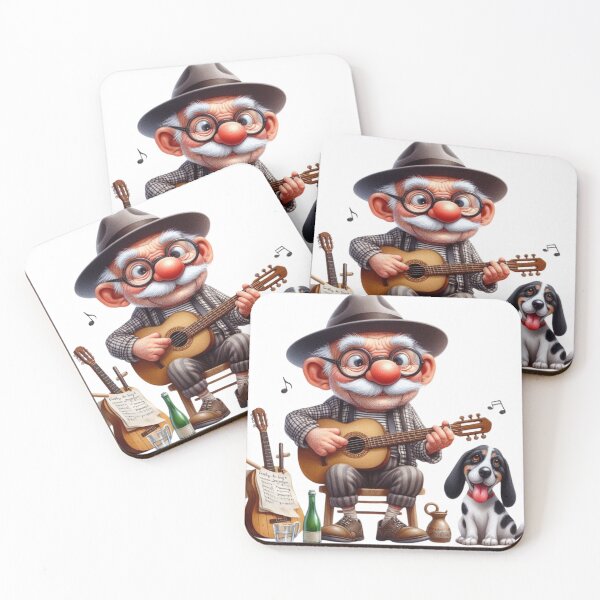 Item preview, Old Man,Dog,Guitar designed and sold by deniz kaya.