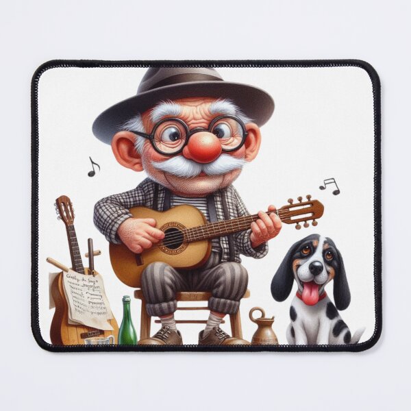 Item preview, Old Man,Dog,Guitar designed and sold by deniz kaya.