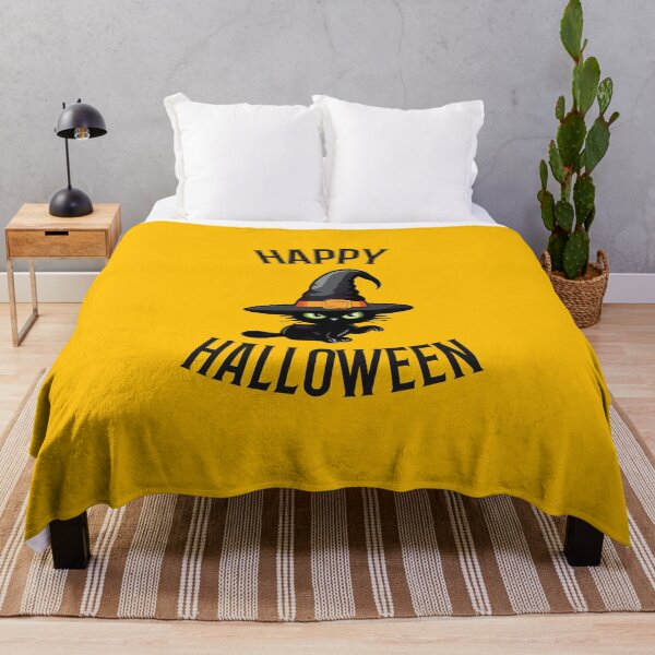 Item preview, Cute Cat in Witch Hat with Happy Halloween slogan designed and sold by Steve Wilfong.