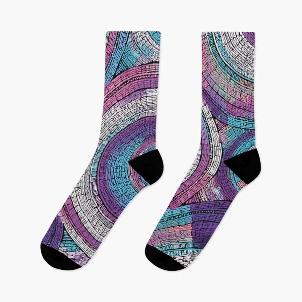 Item preview, A blue circular waves pattern design with intersecting circles and bold hues. designed and sold by HEMRO.