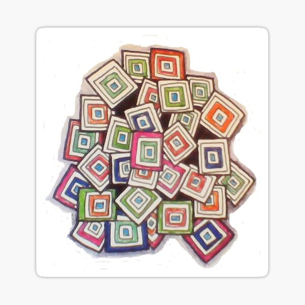Colorful Squares Sticker