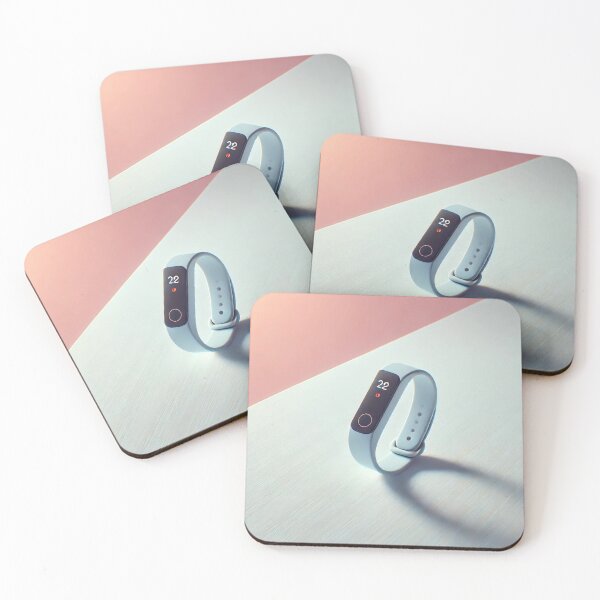 Item preview, Fitness Tracker Minimalista su Superficie Bianca designed and sold by devizz.