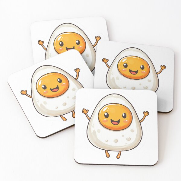 Item preview, Cute Waving Egg Character Sticker for Food and Kawaii Lovers designed and sold by Liseri.