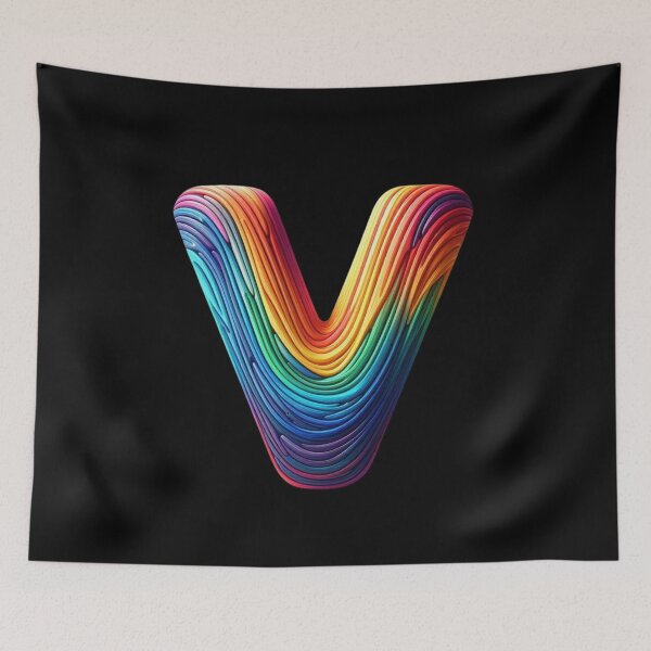 Item preview, Letra V, Arcoiris designed and sold by Myra365Art.