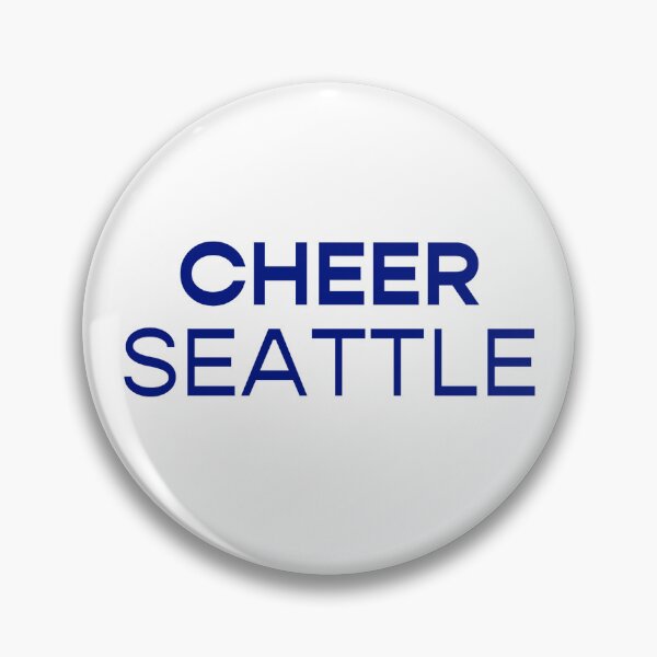 Item preview, blue wordmark stack for light backgrounds designed and sold by CheerSeattle.