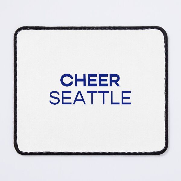 Item preview, blue wordmark stack for light backgrounds designed and sold by CheerSeattle.