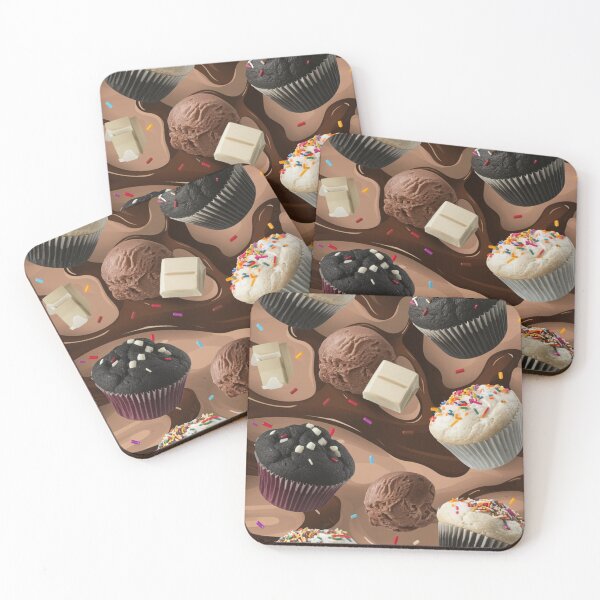 Item preview, Chocolate Cupcakes and Colorful Sprinkles Pattern designed and sold by Promoc.
