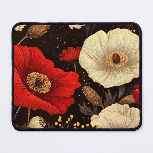 Item preview, Elegant Red and Beige Poppies Painting designed and sold by MargaretWiktor.