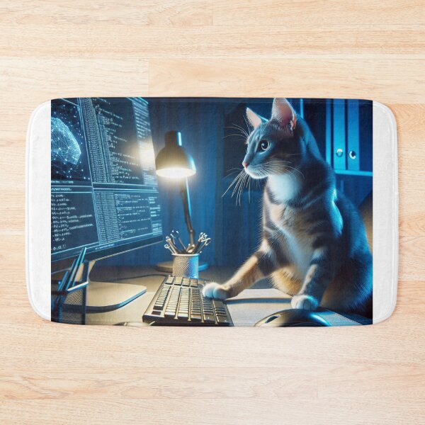 Item preview, Copy of Cat Hacker Design Geek Tech Enthusiast Cat Lover,Cat Hacker Gaming Enthusiasts Apparel designed and sold by majidi1.