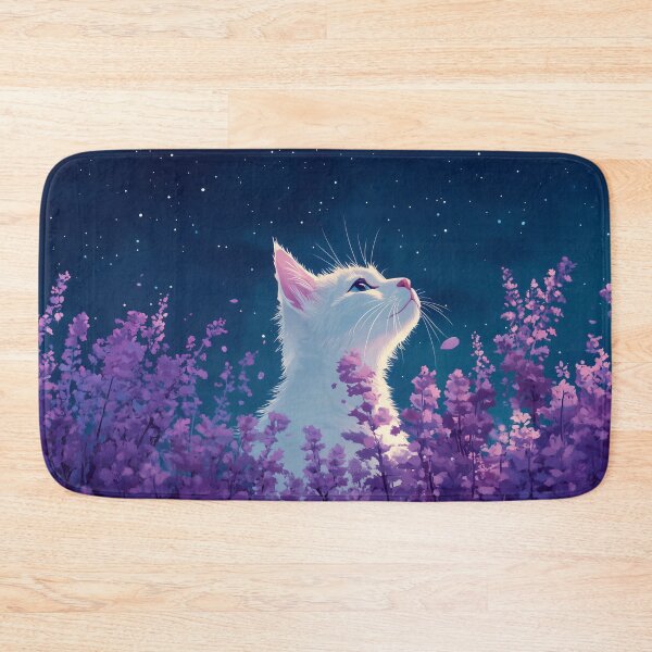 Item preview, Cat in a sea of purple flowers designed and sold by valerko26.